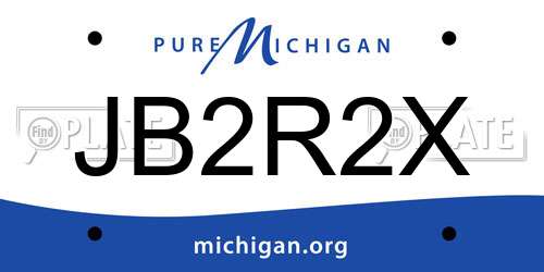 JB2R2X Michigan License Plate