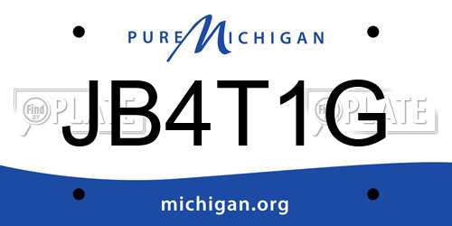 JB4T1G Michigan License Plate