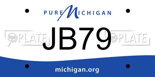 JB79 Michigan License Plate