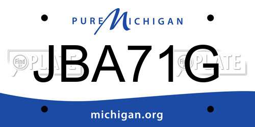 JBA71G Michigan License Plate