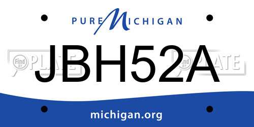 JBH52A Michigan License Plate