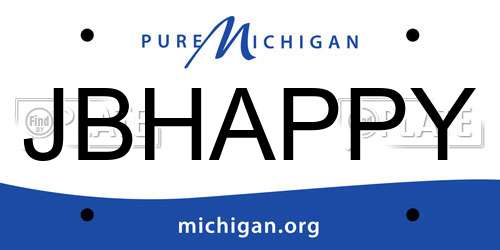 JBHAPPY Michigan License Plate
