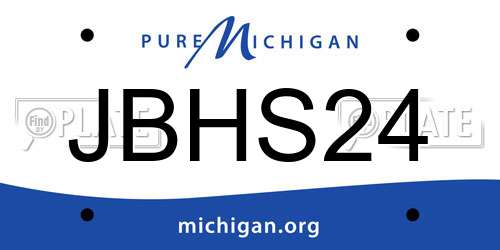 JBHS24 Michigan License Plate