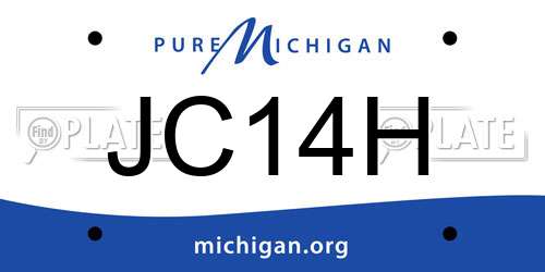 JC14H Michigan License Plate
