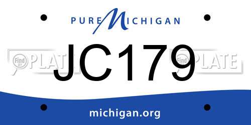JC179 Michigan License Plate