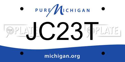 JC23T Michigan License Plate