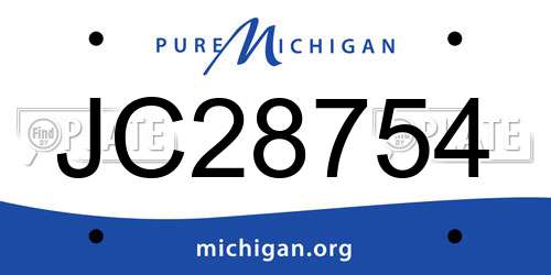 JC28754 Michigan License Plate