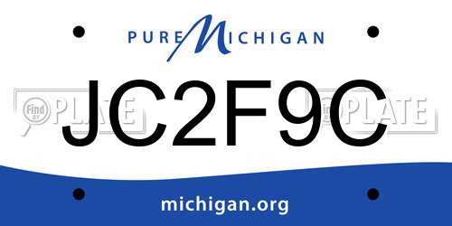 JC2F9C Michigan License Plate