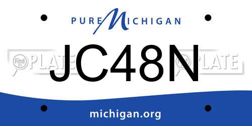 JC48N Michigan License Plate