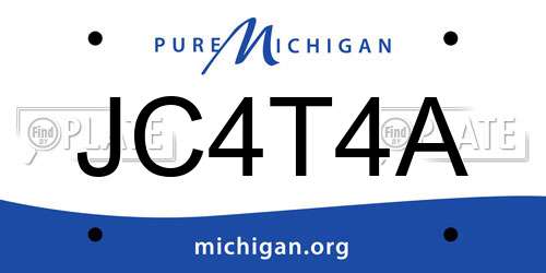 JC4T4A Michigan License Plate