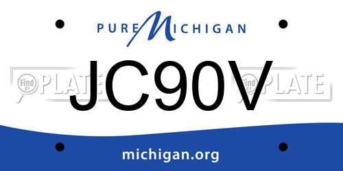 JC90V Michigan License Plate