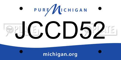 JCCD52 Michigan License Plate