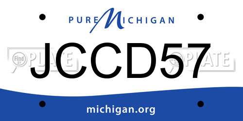 JCCD57 Michigan License Plate