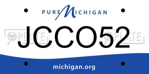JCCO52 Michigan License Plate