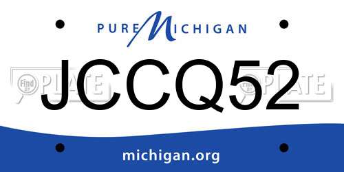 JCCQ52 Michigan License Plate