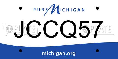 JCCQ57 Michigan License Plate