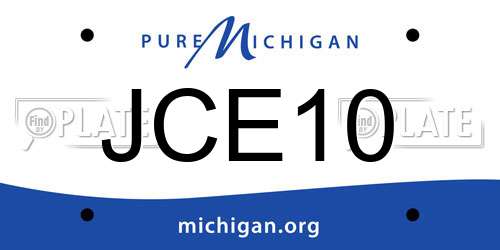 JCE10 Michigan License Plate