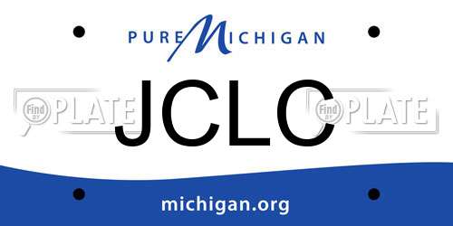 JCLC Michigan License Plate