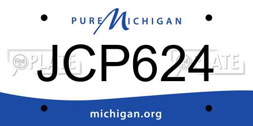 JCP624 Michigan License Plate
