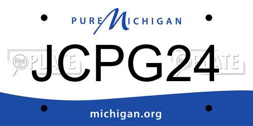 JCPG24 Michigan License Plate