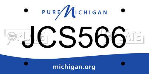 JCS566 Michigan License Plate