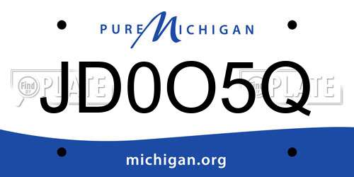 JD0O5Q Michigan License Plate