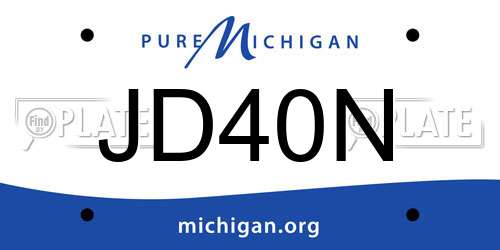 JD40N Michigan License Plate