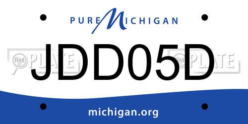 JDD05D Michigan License Plate