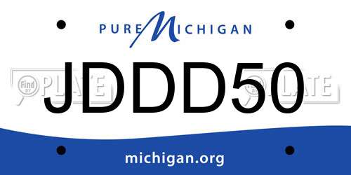 JDDD50 Michigan License Plate