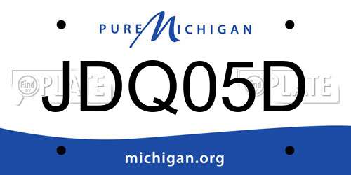 JDQ05D Michigan License Plate