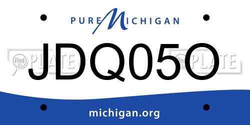 JDQ05O Michigan License Plate