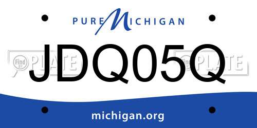 JDQ05Q Michigan License Plate