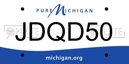 JDQD50 Michigan License Plate