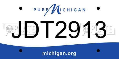 JDT2913 Michigan License Plate