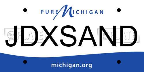 JDXSAND Michigan License Plate
