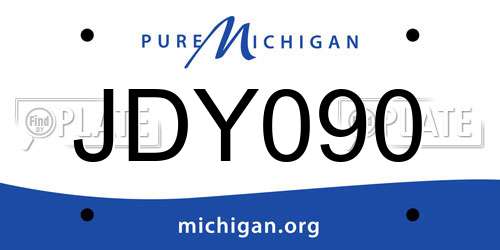 JDY090 Michigan License Plate