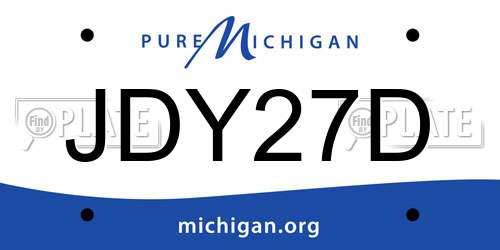 JDY27D Michigan License Plate