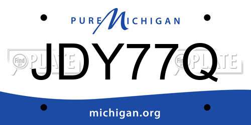 JDY77Q Michigan License Plate