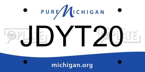 JDYT20 Michigan License Plate
