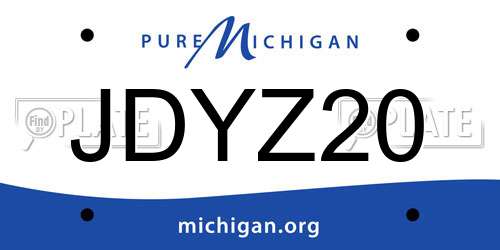 JDYZ20 Michigan License Plate