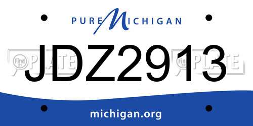 JDZ2913 Michigan License Plate