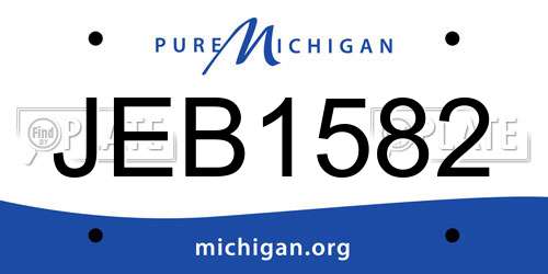 JEB1582 Michigan License Plate