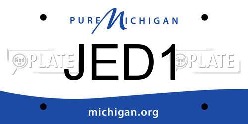 JED1 Michigan License Plate