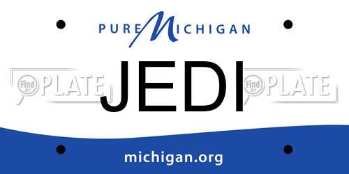 JEDI Michigan License Plate