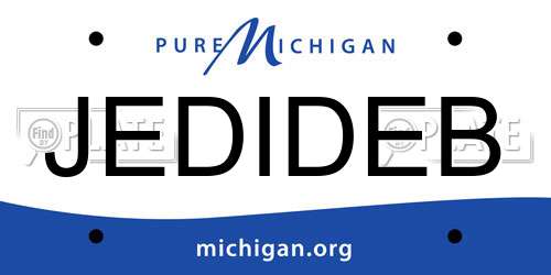 JEDIDEB Michigan License Plate