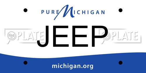 JEEP Michigan License Plate