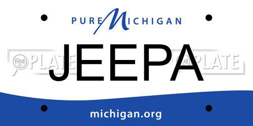 JEEPA Michigan License Plate