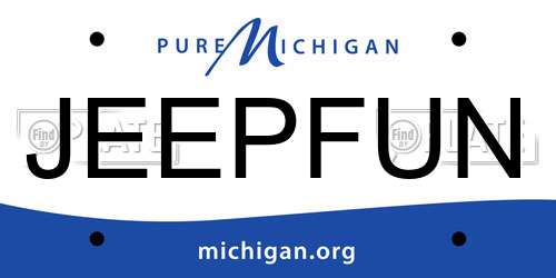 JEEPFUN Michigan License Plate