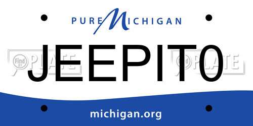JEEPIT0 Michigan License Plate