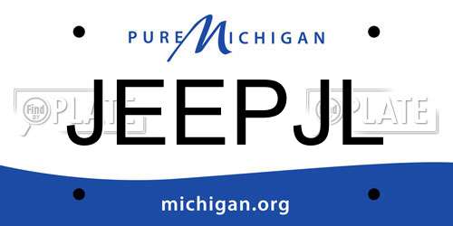 JEEPJL Michigan License Plate